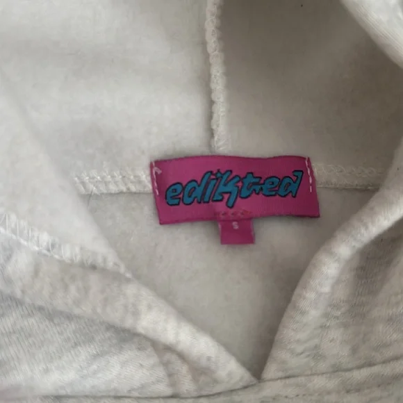 Edikted Pink and White Knit Sweater and Grey Hoodie Bundle - Picture 7 of 7